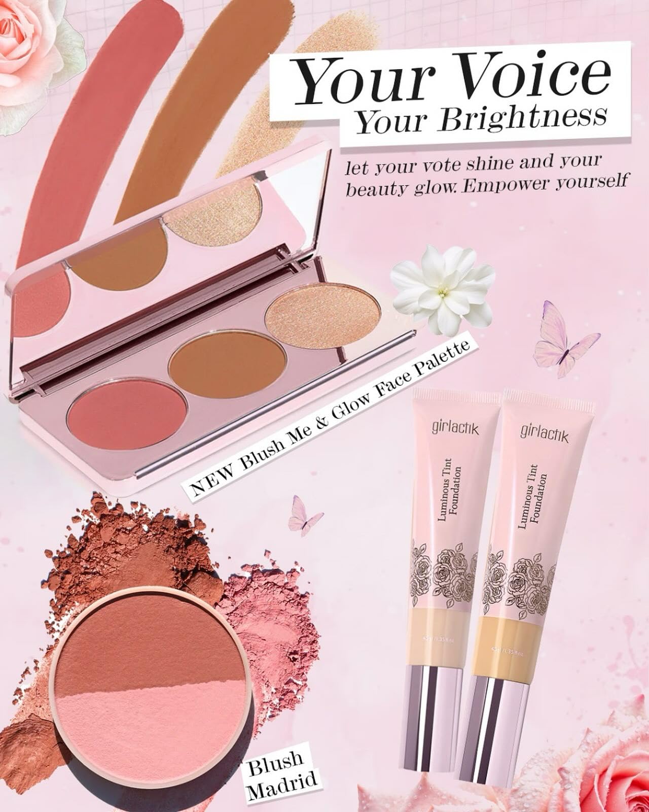 Amazon.com : Girlactik Blush Me & Glow Face Palette – Blush