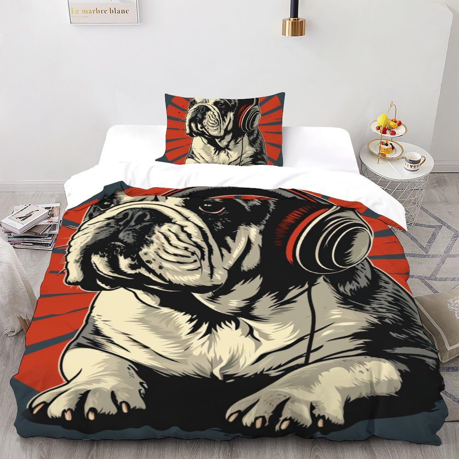 Housse de couette Bullchien 135x200cm idéale pour chambre d'enfant