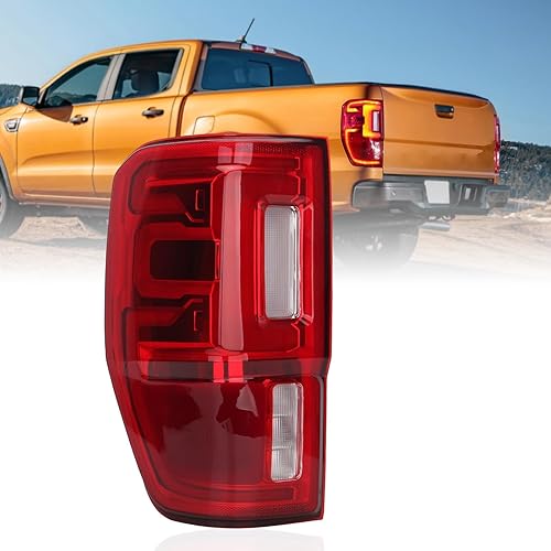 Luces traseras LED compatibles con Ford Ranger 2019-2023 con puntos ciegos, lámpara de freno trasera izquierda del lado del conductor KB3Z-13405-G