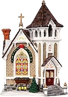 Vista 3 de Lemax Christmas Village Little River Church funciona con pilas LED - 45069