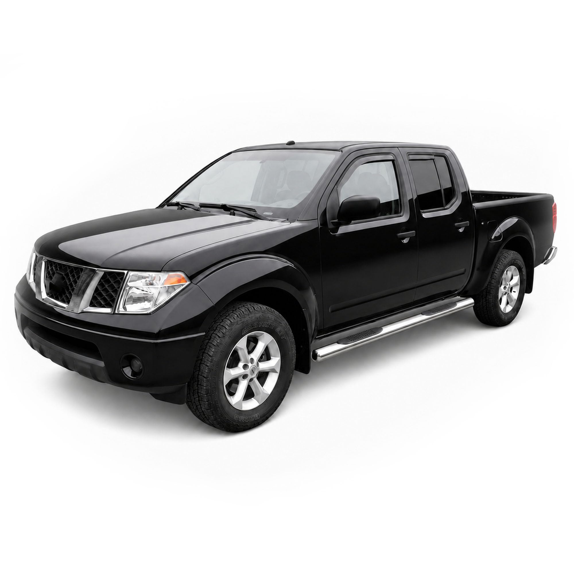 J&J AUTOMOTIVE Marche-Pieds Latéraux pour Nissan Navara D40 2005-2012 4-Porte, Tubes de Protection, Lot de 2 Pcs (Gauche et Droite), Kit de Fixation Inclus