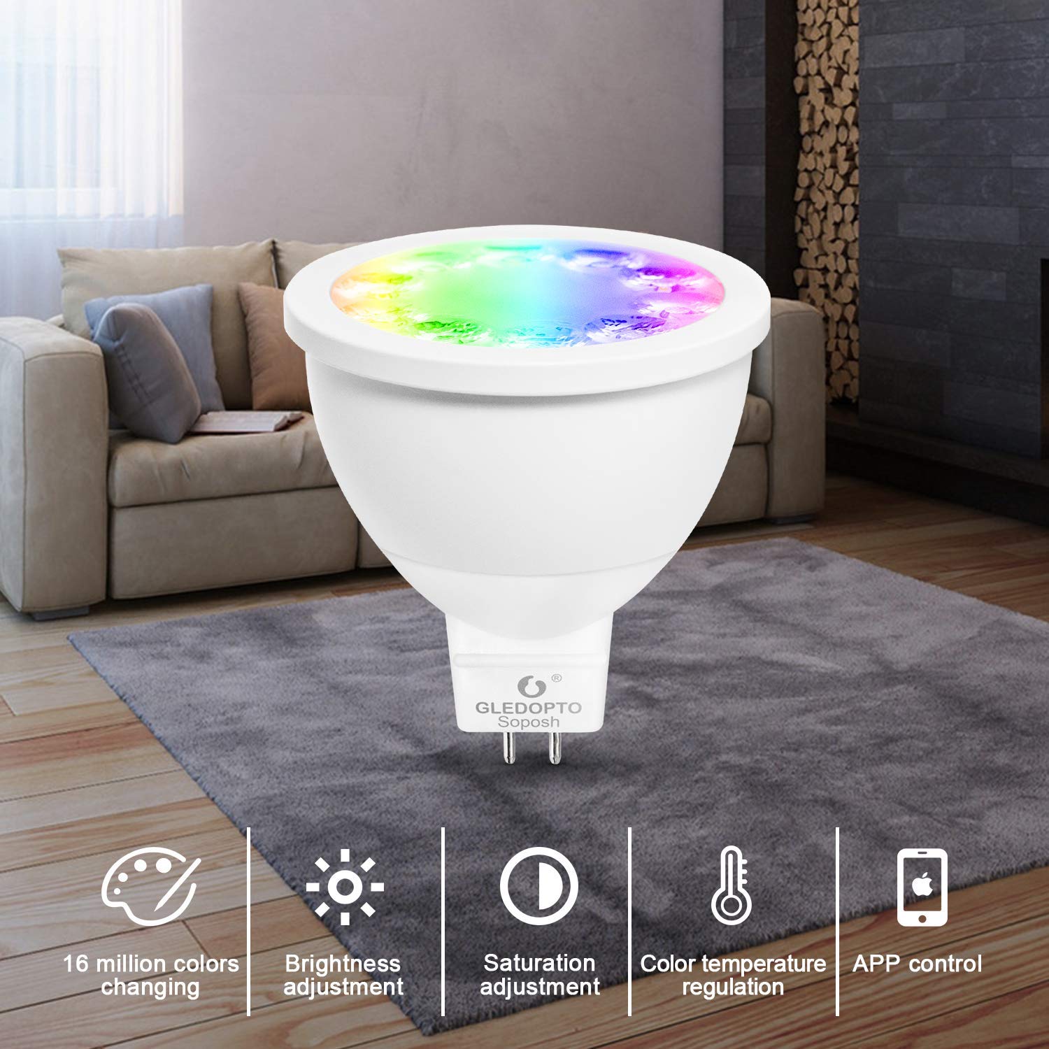 Upgrade PRO Version inteligentna żarówka MR16 GU5.3 LED żarówka 4 W ZigBee Wireless Smart Bulb DC 12 V RGB CCT przyciemniana Colour Floodlight kompatybilna z Hu/Amazon Echo Plus App Control