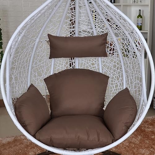 HMCUIQI Silla de mimbre para colgar en jardín, silla de ratán, hamaca impermeable, para colgar en la silla al aire libre, para patio y jardín (sin