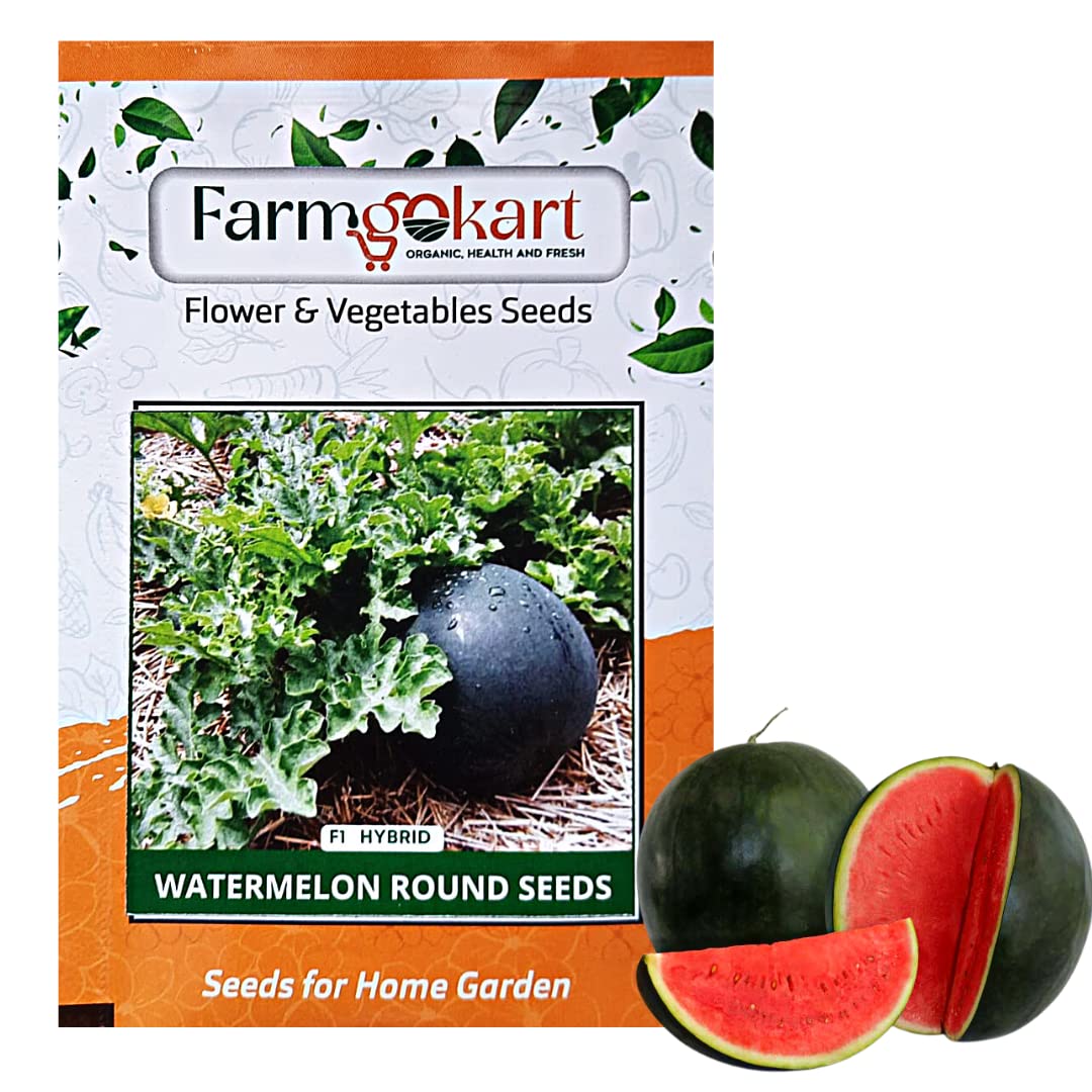 FARMGOKART 5 Gms WATERMELON SEEDS - (ROUND SHAPED) F1- HYBRID SEEDS, Vegetable and fruit Seeds for Home Gardening, Farming, Hydroponics and Poly Houses (B0BTYXS99S) Amazon Price History, Amazon Price Tracker