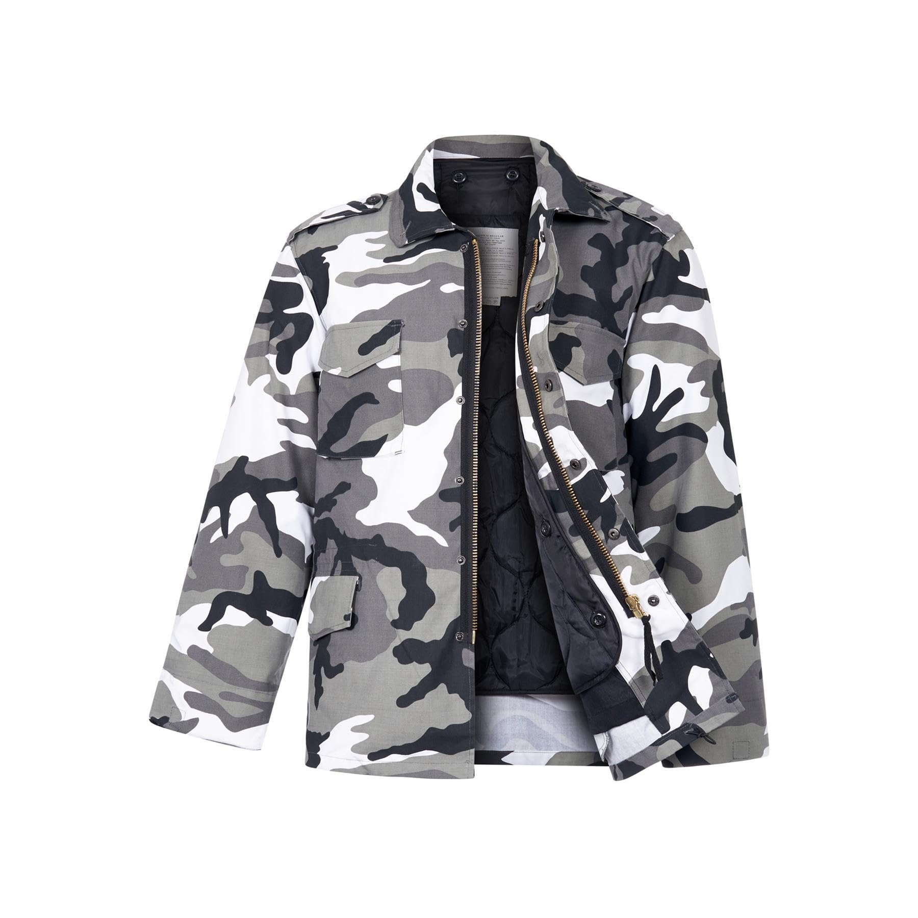 VINTIKA M65 Field Jacket Cold Weather Coat with Removable Liner [Urban Camo, 5XL]