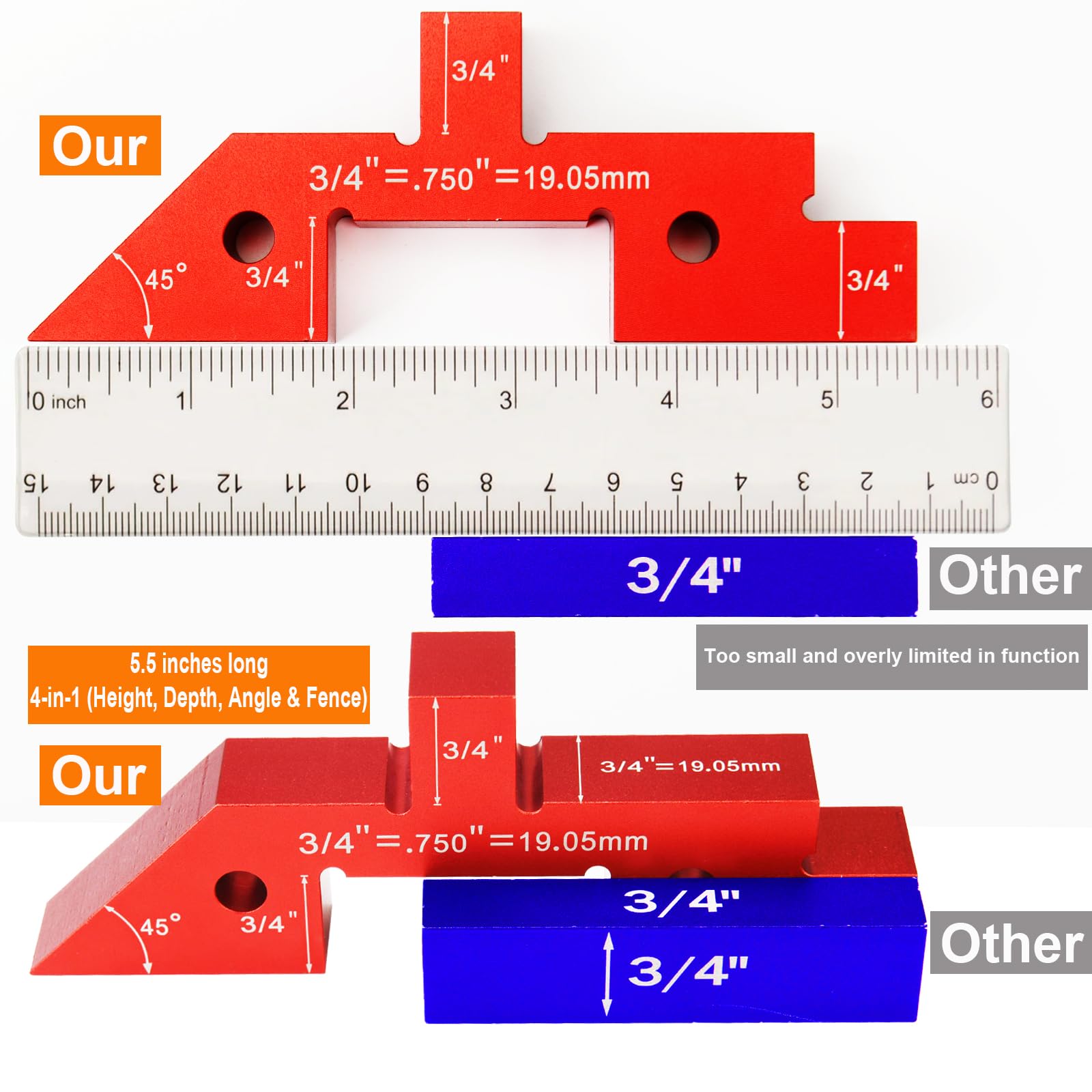 Woodworking Setup Blocks - Precision Tool Adjustments -3 Woodworking Setup Blocks - Precision Tool Adjustments -3