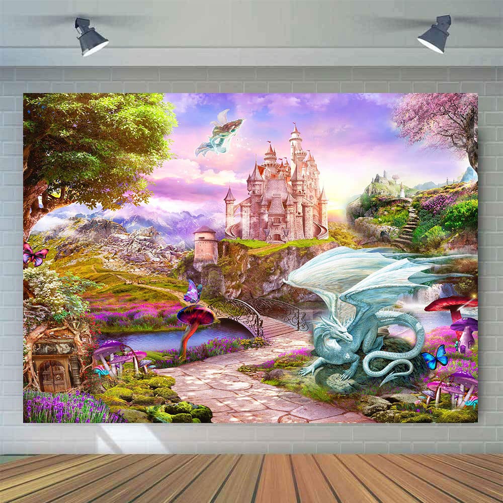 Amazon.com : EMTOBT 7x5ft Fairy Tale Castle Background Enchanted