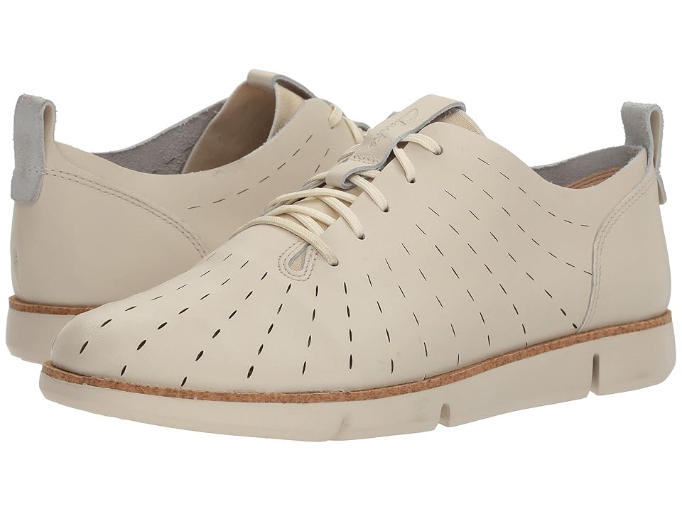 

Clarks Tri Etch (White Leather) Women's Lace up casual Shoes