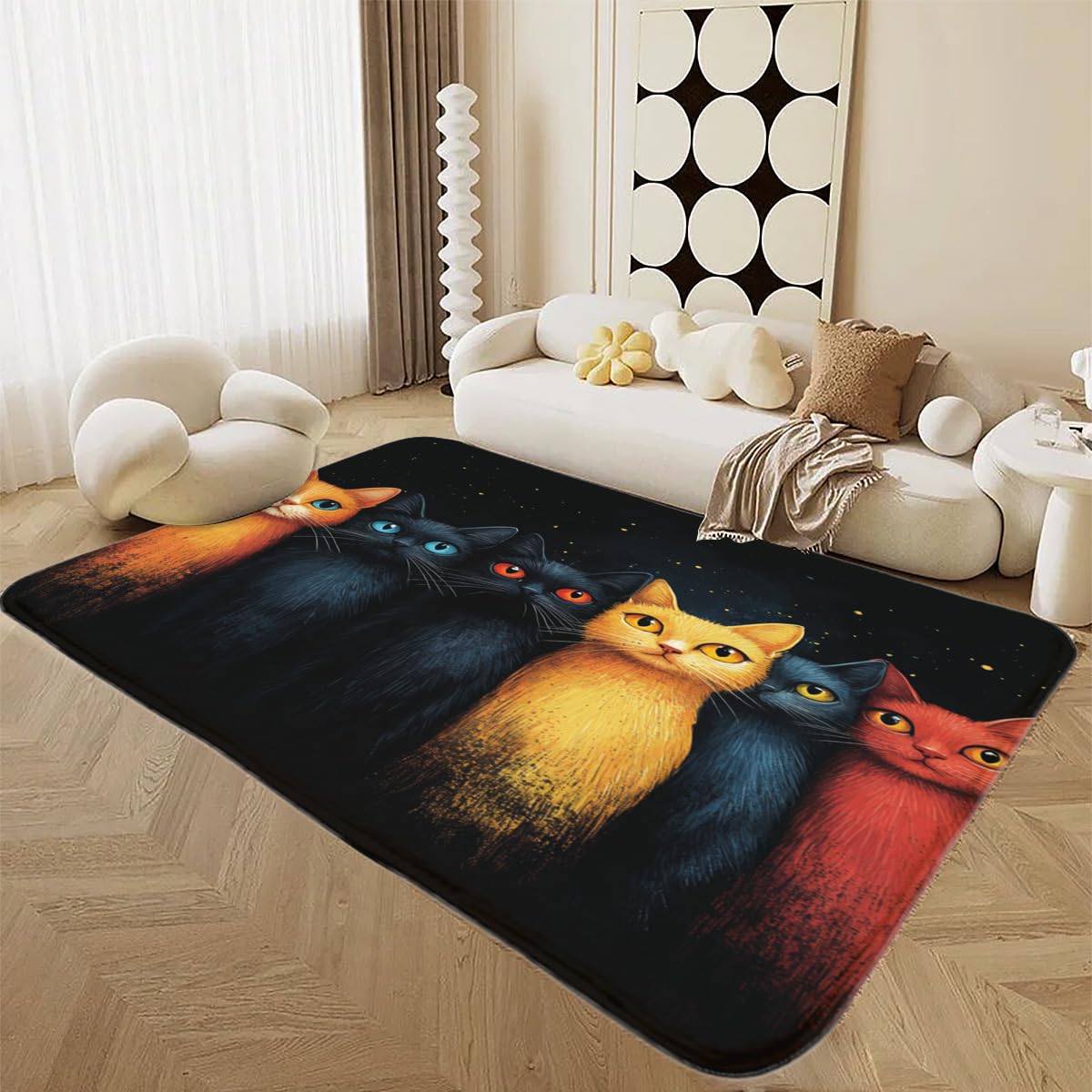 Tapis de salon doux en flanelle pour créer une ambiance chaleureuse en cuisine