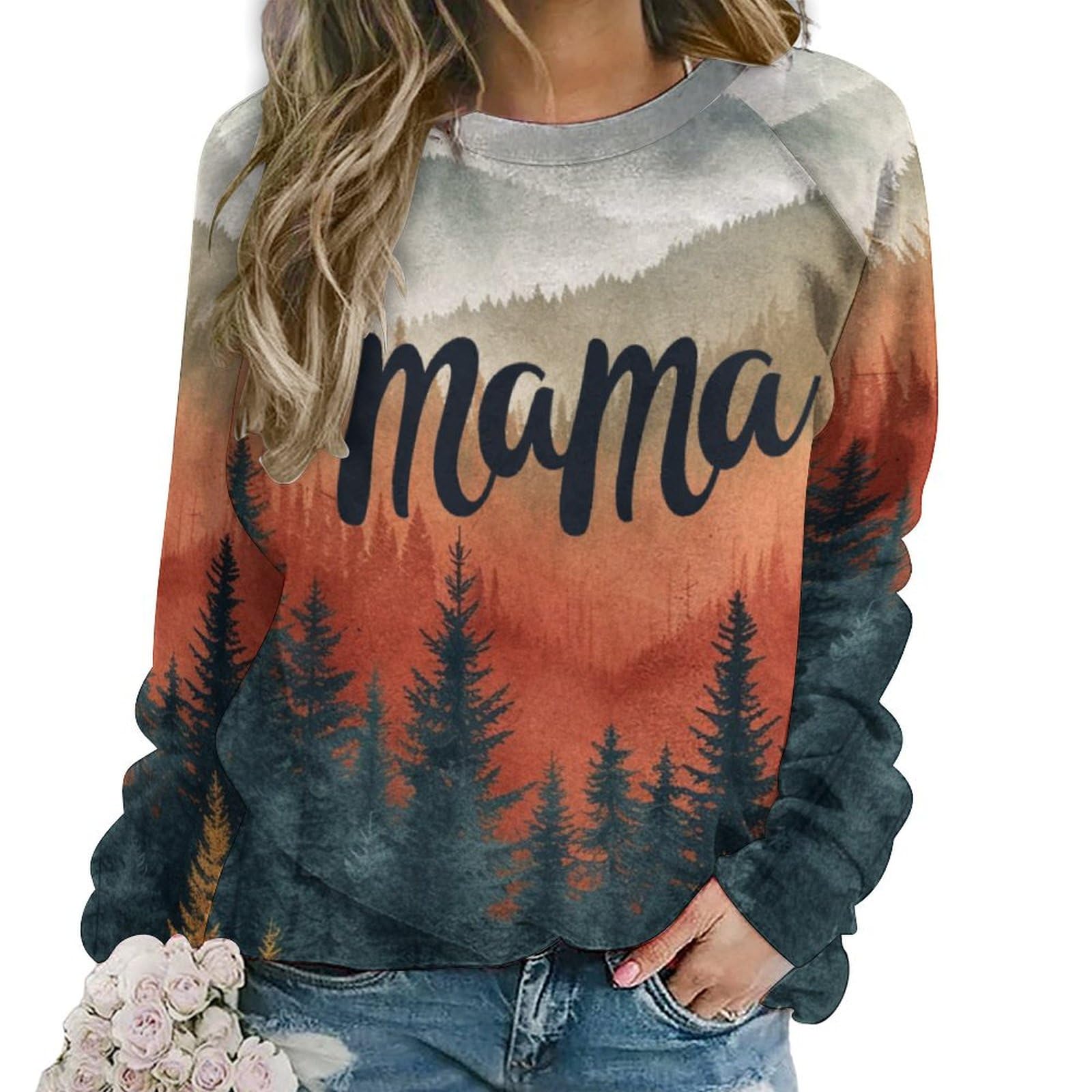 Locker.Ink | The Top Festive Fashion Trends You Need to Know for the Holiday Season ZOCAVIA Mama Tie Dye Sweatshirt
