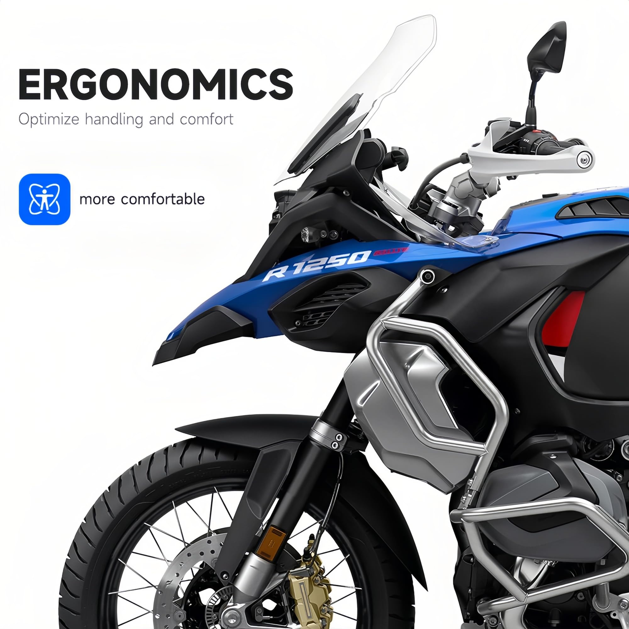 BMW R 1200GS LC ADV Riser Manubrio Moto 32MM Morsetto Drag Adattatore Estensibile