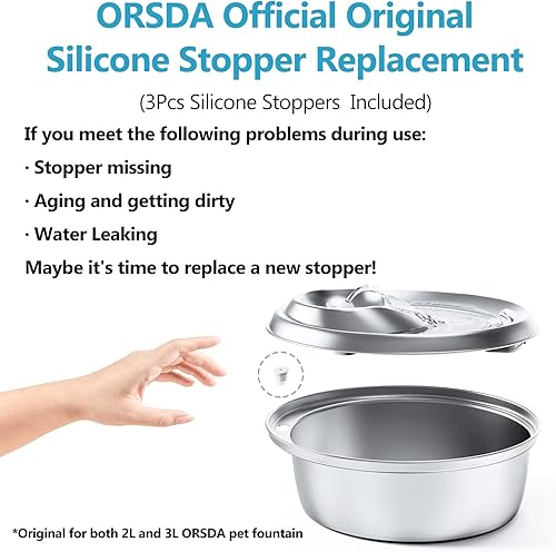 Miniatura 6 de ORSDA Repuesto de fuente de agua Cat para D30 2L67oz (tapa)