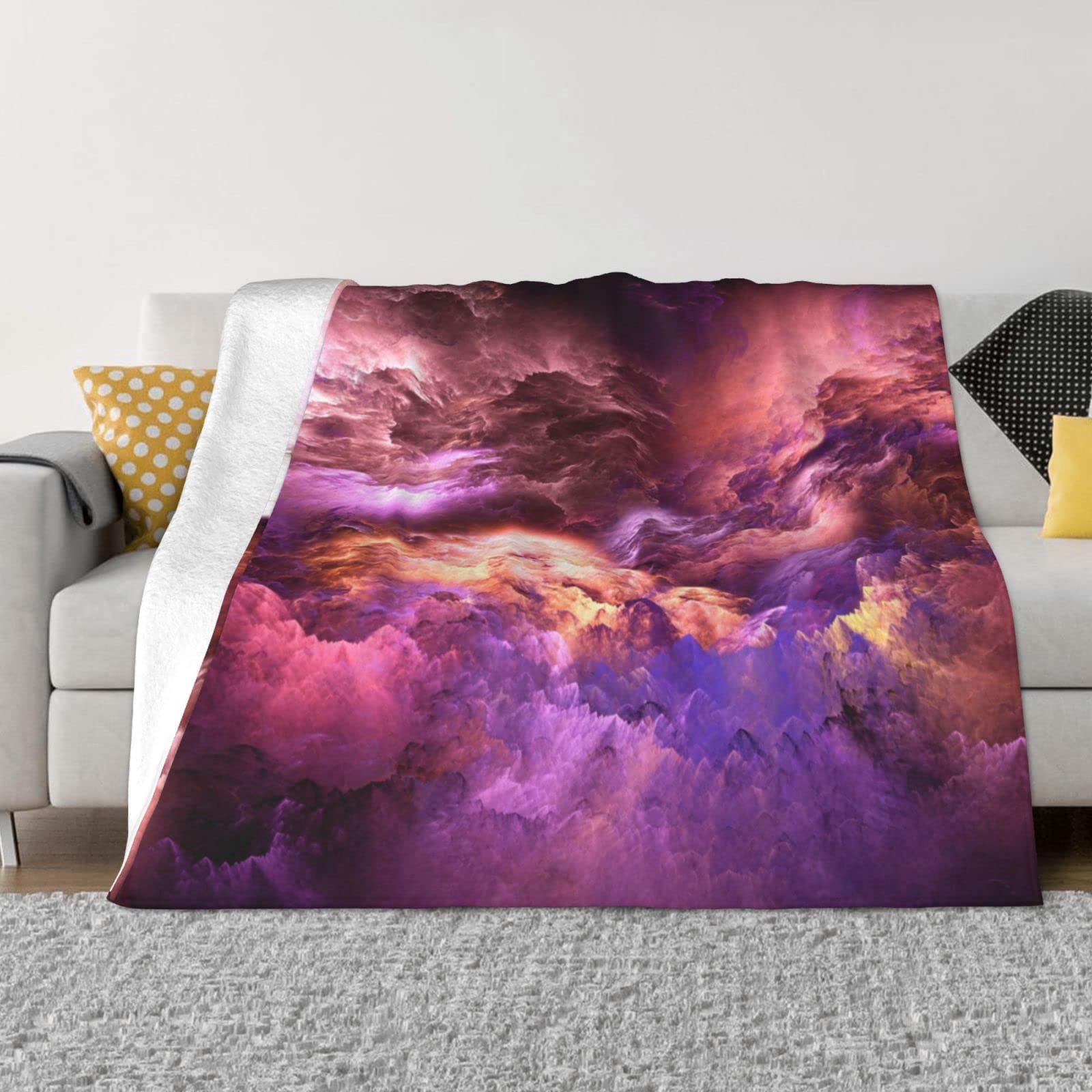 Couverture en flanelle Red Galaxy 100x75 cm plaid canapé doux chaud