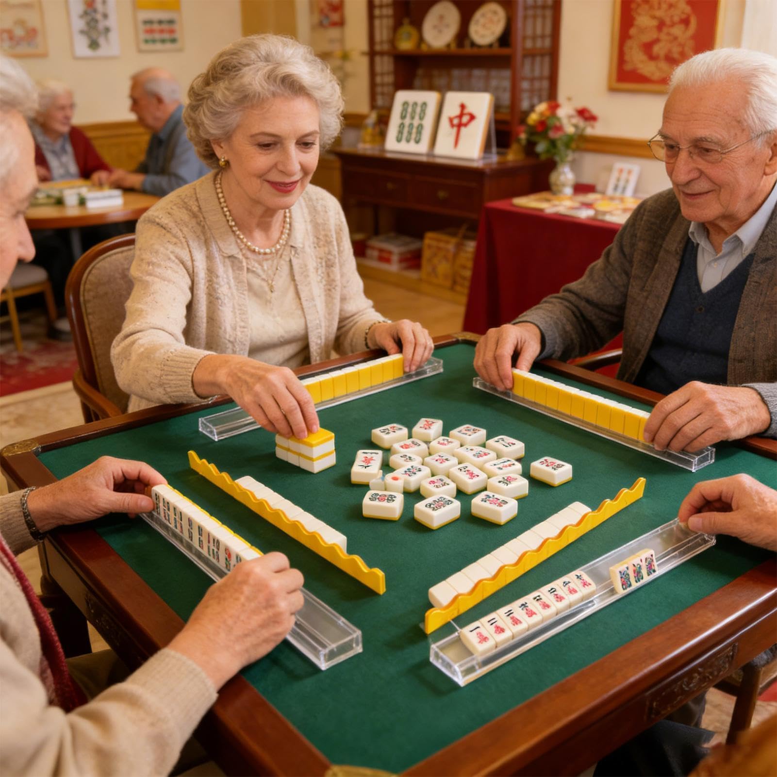 Supporto Per Il Del Mahjong Supporto Per Tessere In Acrilico Trasparente | Rastrelliere E Spingitori Per Tessere Mahjong Per Raduni Familiari, Vacanze E Celebrazioni Festive