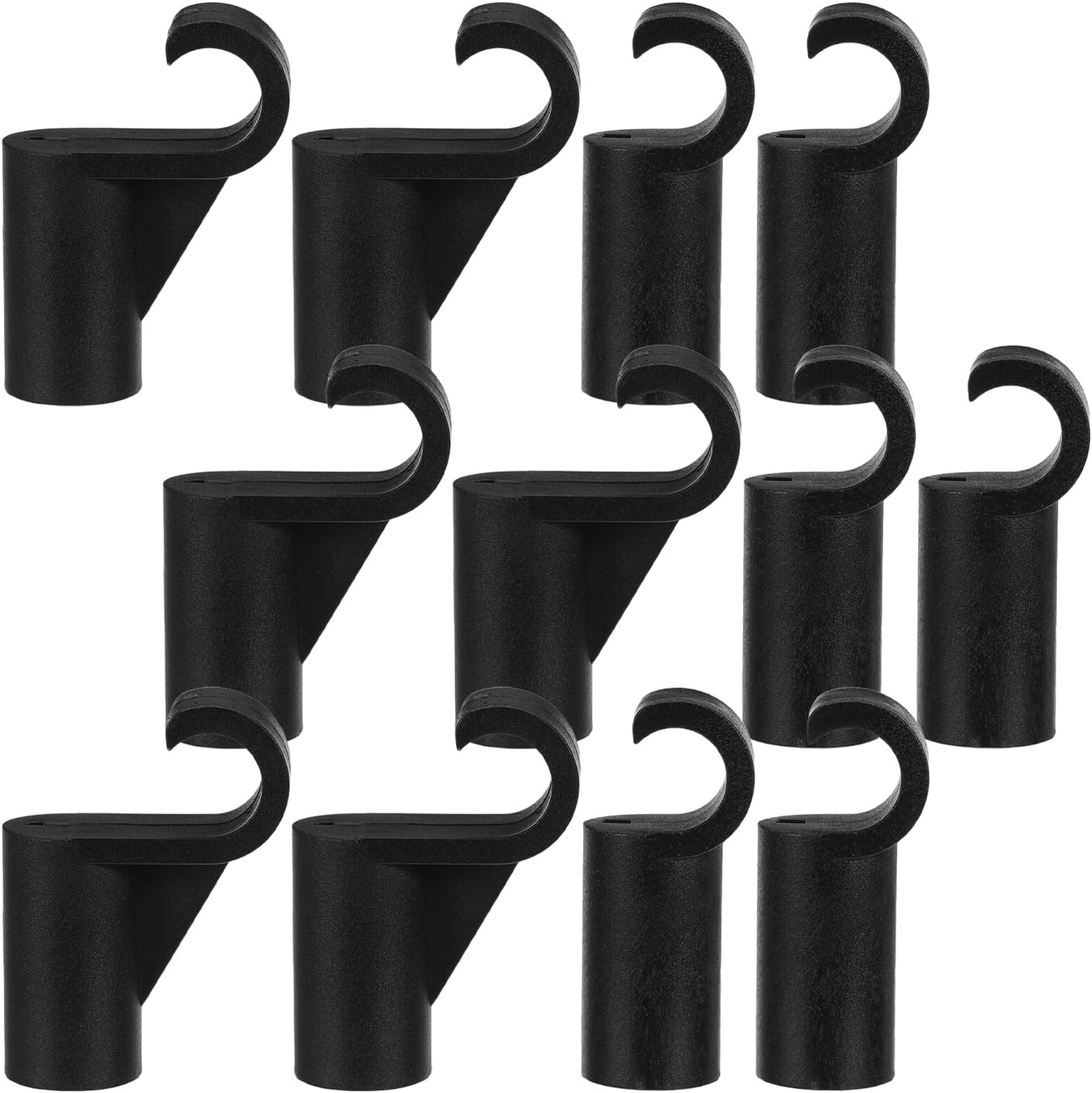 20pcs Iron Pipe Support Hook Hanger Rod Connectors Metal Pipe Connector Kit for Wardrobe Pole Accessories Closet Rod Fittings for Home Organization Hangers