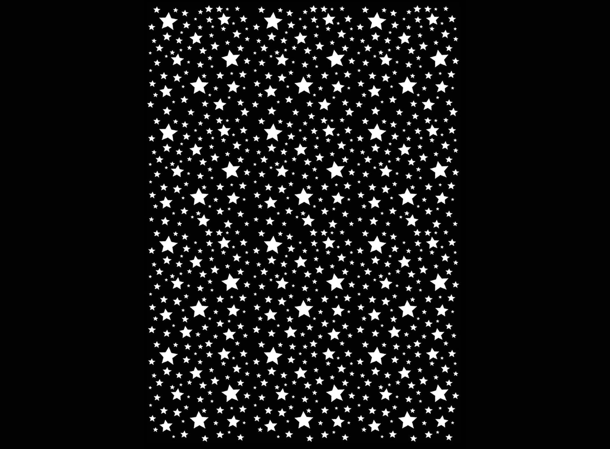 Allover Tiny Stars 5 x 3.5 Inch White Fused Glass Decals