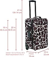 Vista 109 de Rockland, juego de equipaje de dos piezas, Carbón), F102