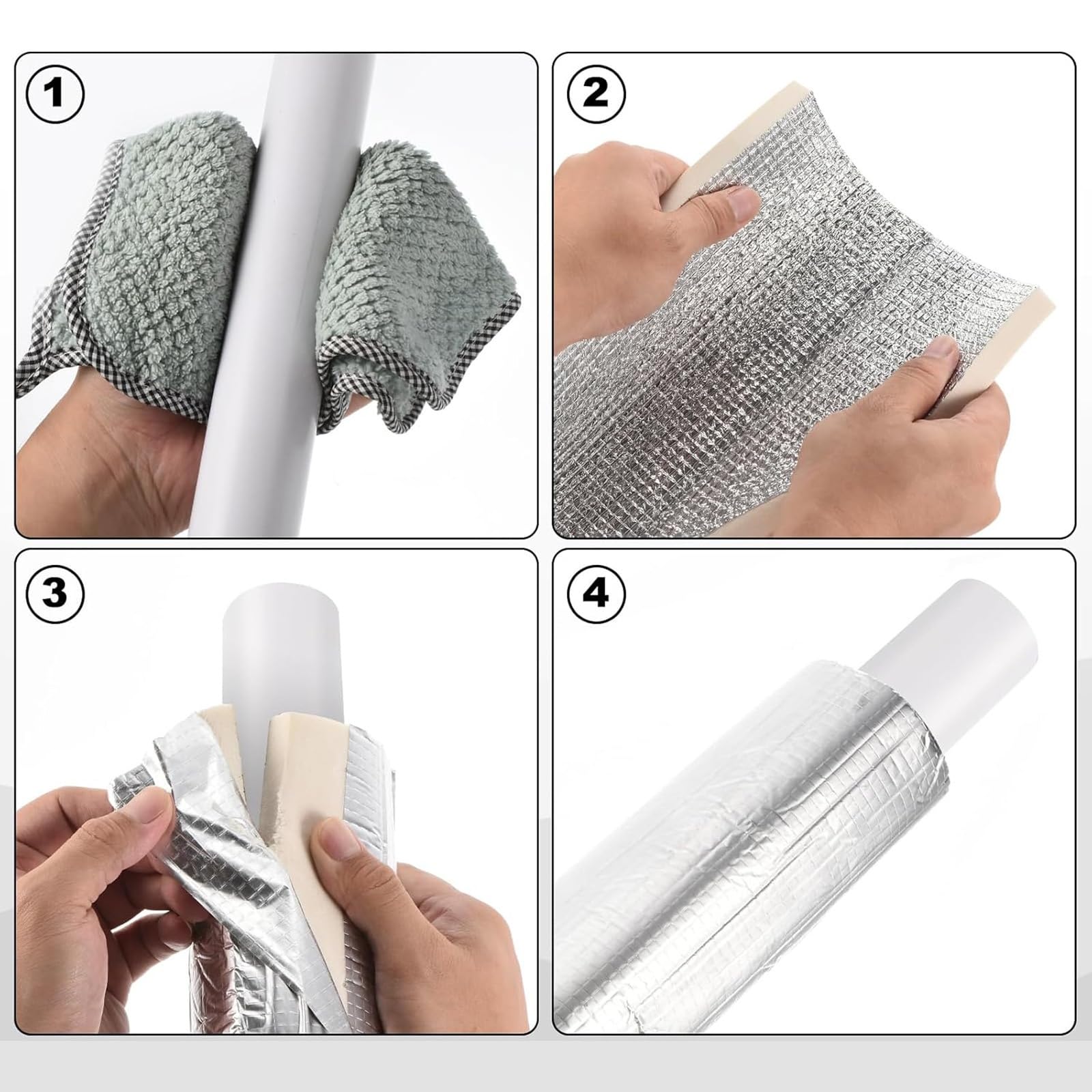 Tubería De Aislamiento Aislante Tuberias Agua, Fundas De Aislamiento Térmico para Tuberías Exteriores, Retardante De Llama, Anticongelante, para Tubos Fríos O Calientes(L 1m-170mm/6.7in-20mm)
