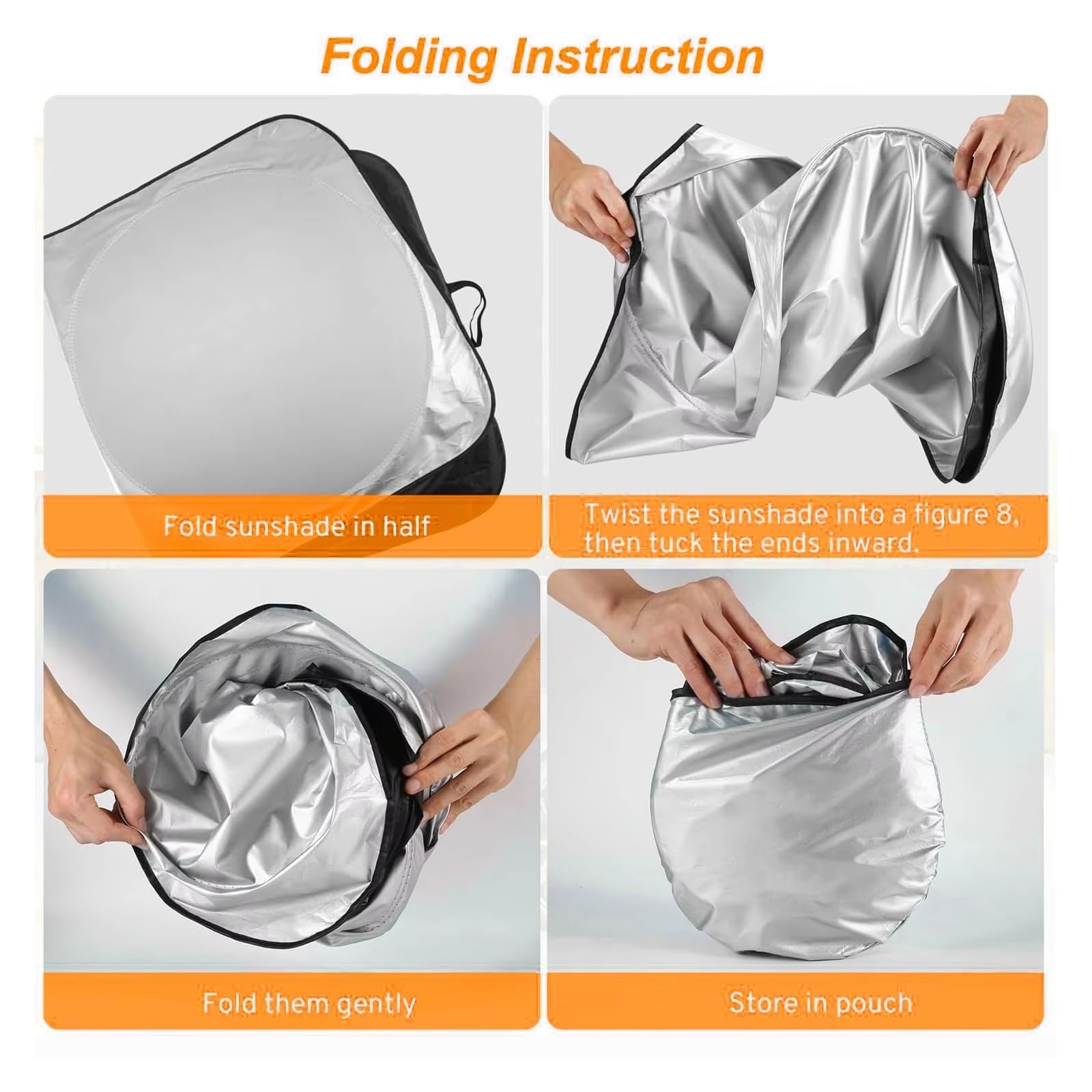 Pare-Soleil De Pare-Brise De Voiture Pare-Brise Pare-Soleil Avant Arrière Intérieur Protection Contre La Chaleur Solaire Parasol Pliant Accessoires Automobiles