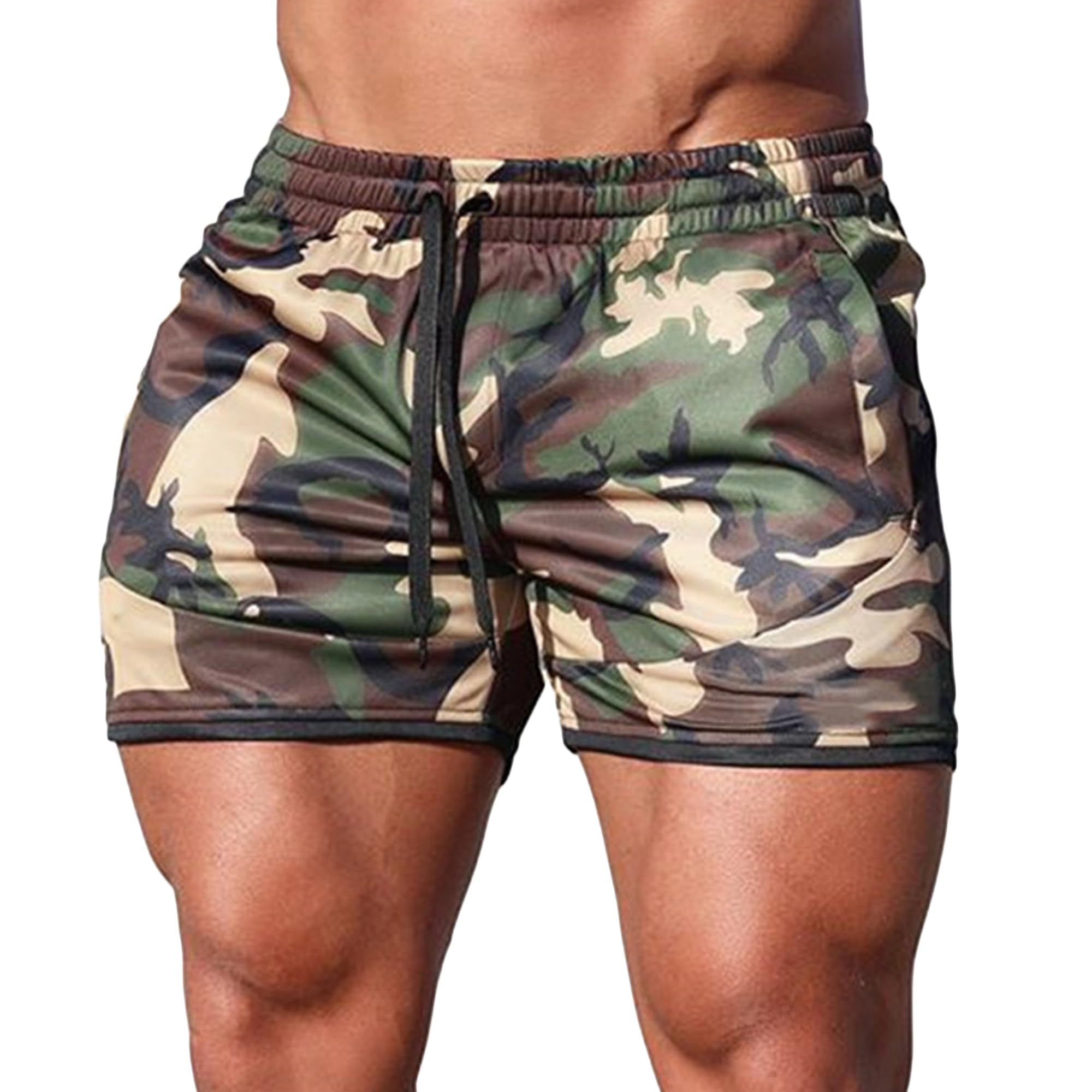 Maiyifu-GJ Mens Gym Yoga Athletic Shorts with Pockets Workout Running Drawstring Shorts Quick Dry Lightweight Workout Shorts