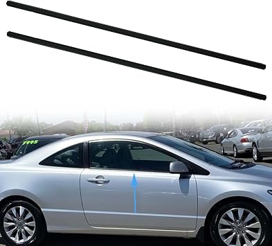 72410-SVA-A01ZA Weatherstrip Window Moulding Trim Seal Belt Fit for Honda Civic Coupe 2D 2006-2011 Replace 72450-SVA-A01ZA