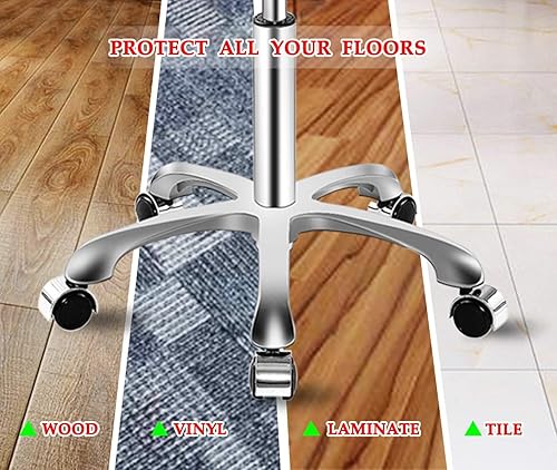 Vista 35 de Taburete ajustable con ruedas para el trabajo, médico, tatuaje, sala de belleza, silla hidráulica resistente con ruedas (negro)