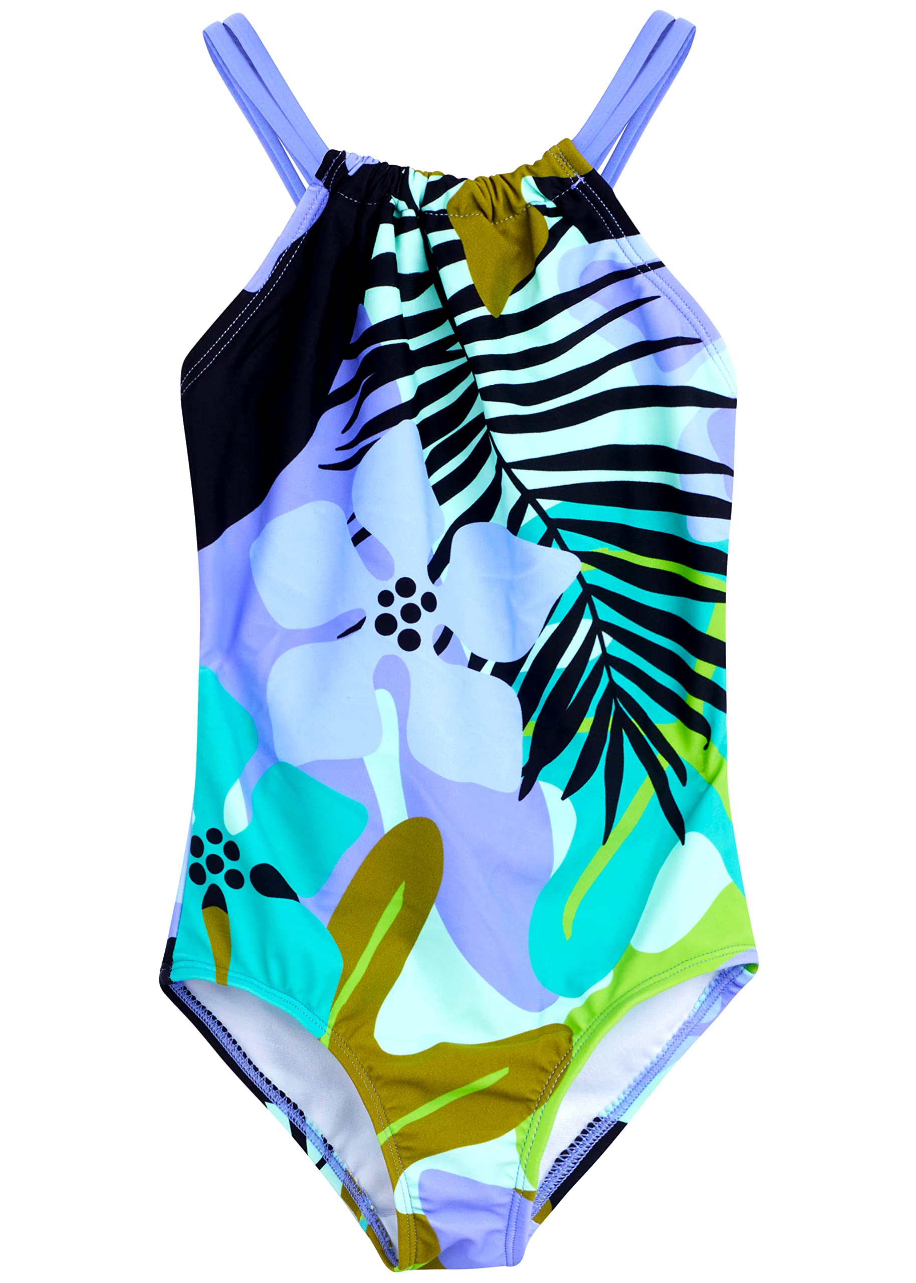 Kanu Surf Girls Jasmine Beach Sport Halter One Piece Swimsuit