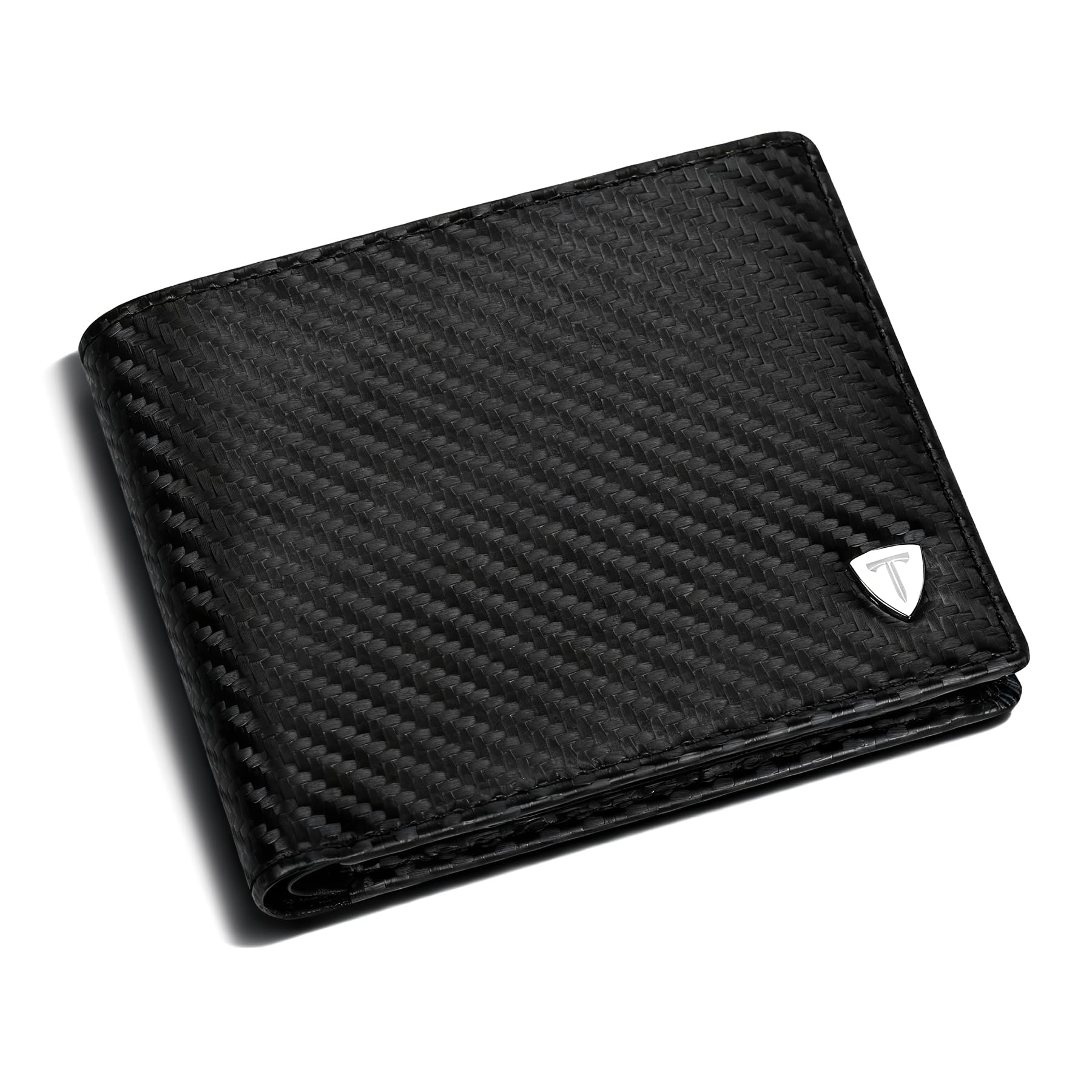 Wallets Mens, Leather Wallet, RFID Blocking Wallet, Wallets for Men UK with Coin Pocket, 2 Banknote Compartments, 8 Card Holders, Mens Wallet with Gift Box