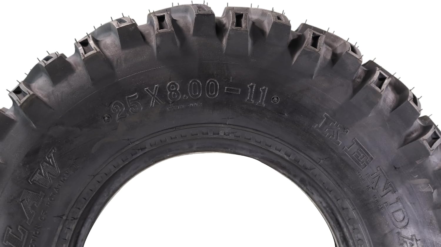 Kenda Bearclaw K299-25x8-11 Front Tire for All Terrain (ATV), UTV, and Side by Side (SxS) Vehicles - 6-Ply - Bear Claw 25x8x11 with Kenda Keychain