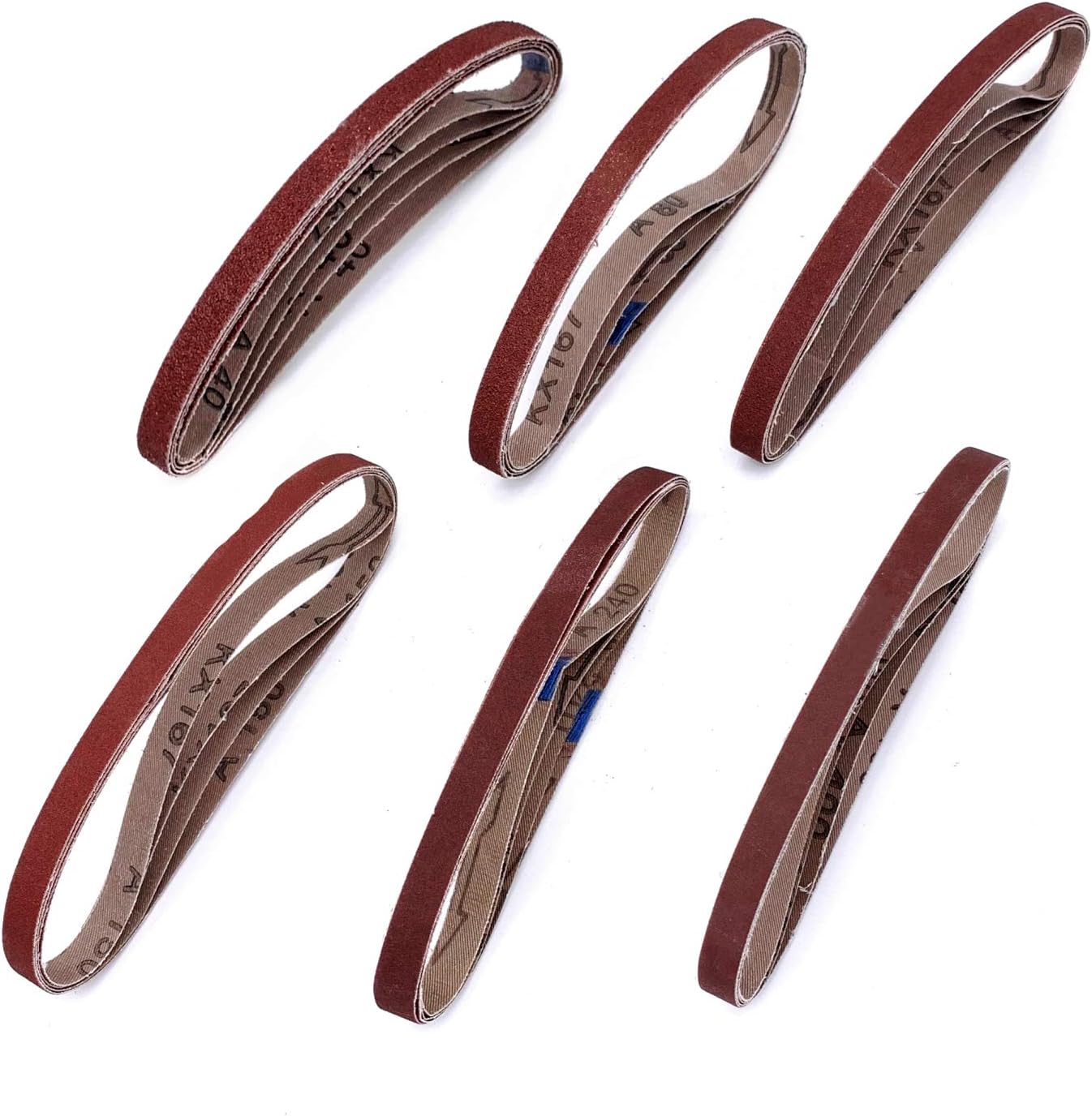 H2solution 24 PCS 1/2 x 18 Sanding Belt, Craftsman Sanding Belts Assortment of 40 80 120 150 240 400 Grit