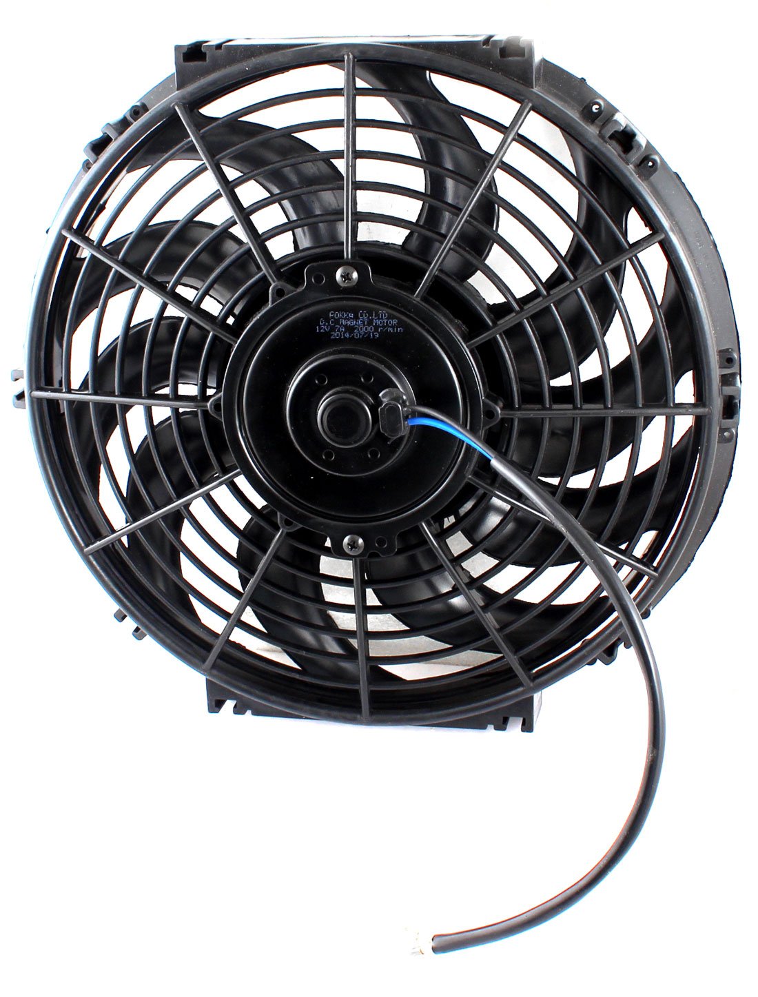 DC 12V 7A 12" 10 Blades Auto Car Air Conditioner Cooling Fan Black