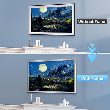 TV Frames 55 Deco Alloy Bezel Only for Samsung The Frame TV and Pro TVs (Fits 2021-2026), Modern & Minimalist Styles from TV to Art, Interchangeable Bezels for Home Decor, Easy Installation