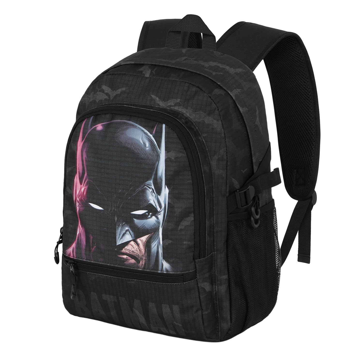 Karactermania Batman Face-​Zaino Fight FAN 2.2, Nero, 31 x 44 cm, Capacità 24 L