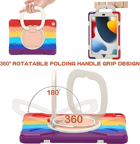 Vista 66 de Funda para iPad (A16) de 11 pulgadas 2025, Aslo para iPad 10 de 10.9 pulgadas 2022, funda resistente a prueba de golpes, soporte giratorio, soporte