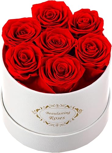Rosas preservadas en una caja, rosas duraderas que duran un año para siempre, regalos románticos para el día de la madre, San Valentín, aniversario,
