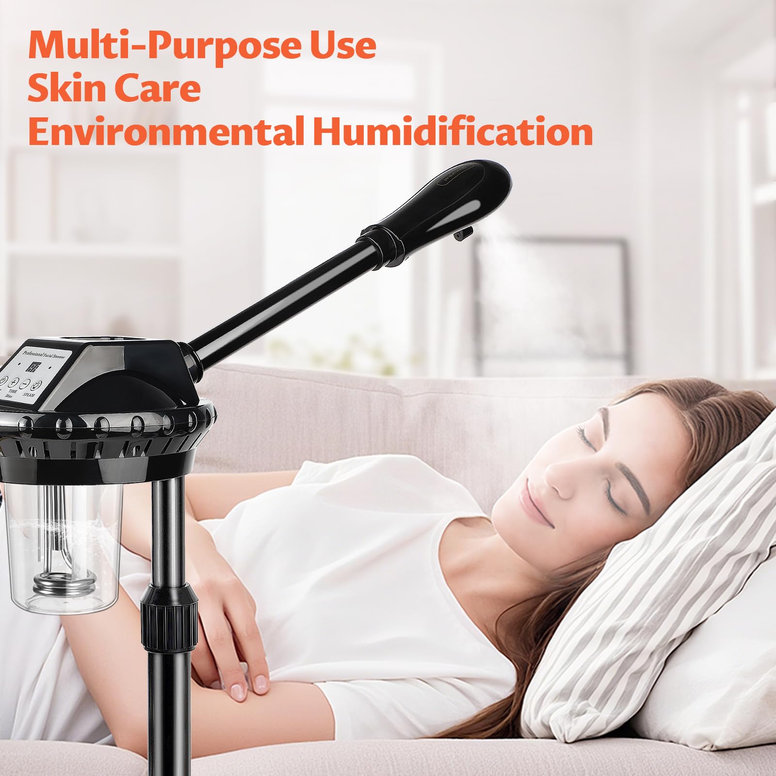 Professional Facial Steamer with Adjustable Height and Angle