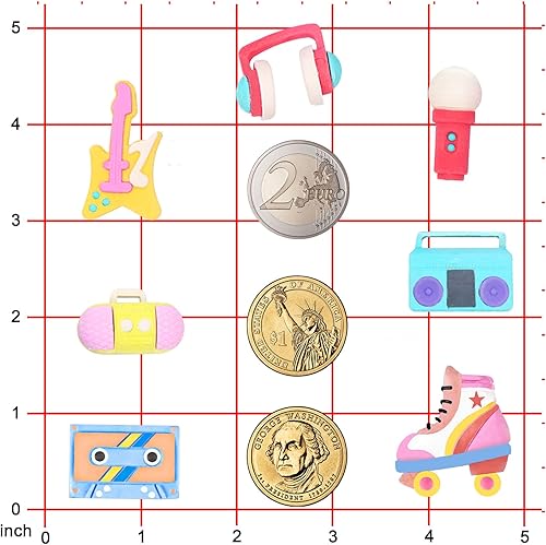 Miniatura 5 de 80s Disco Fever Fondant Bandeja de silicona Boombox Micrófono Radio Bass para decoración de tartas de Sugarcraft, Cupcake Topper, Chocolate, arcilla