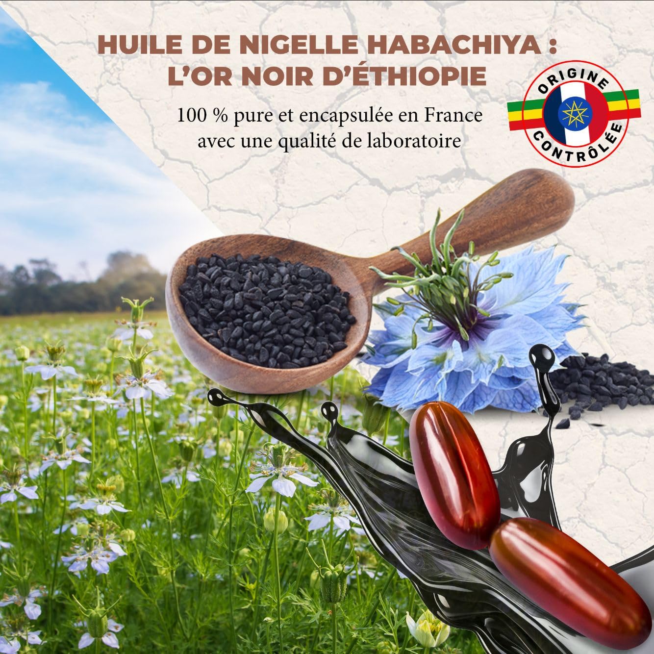 CAPSULES D'HUILE DE NIGELLE D'ETHIOPIE