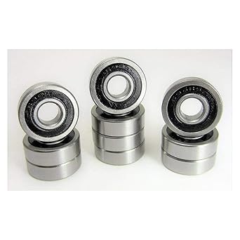 (10) 6x16x5mm Precision Ball Bearings ABEC 3 Rubber Seals 696A-2RS