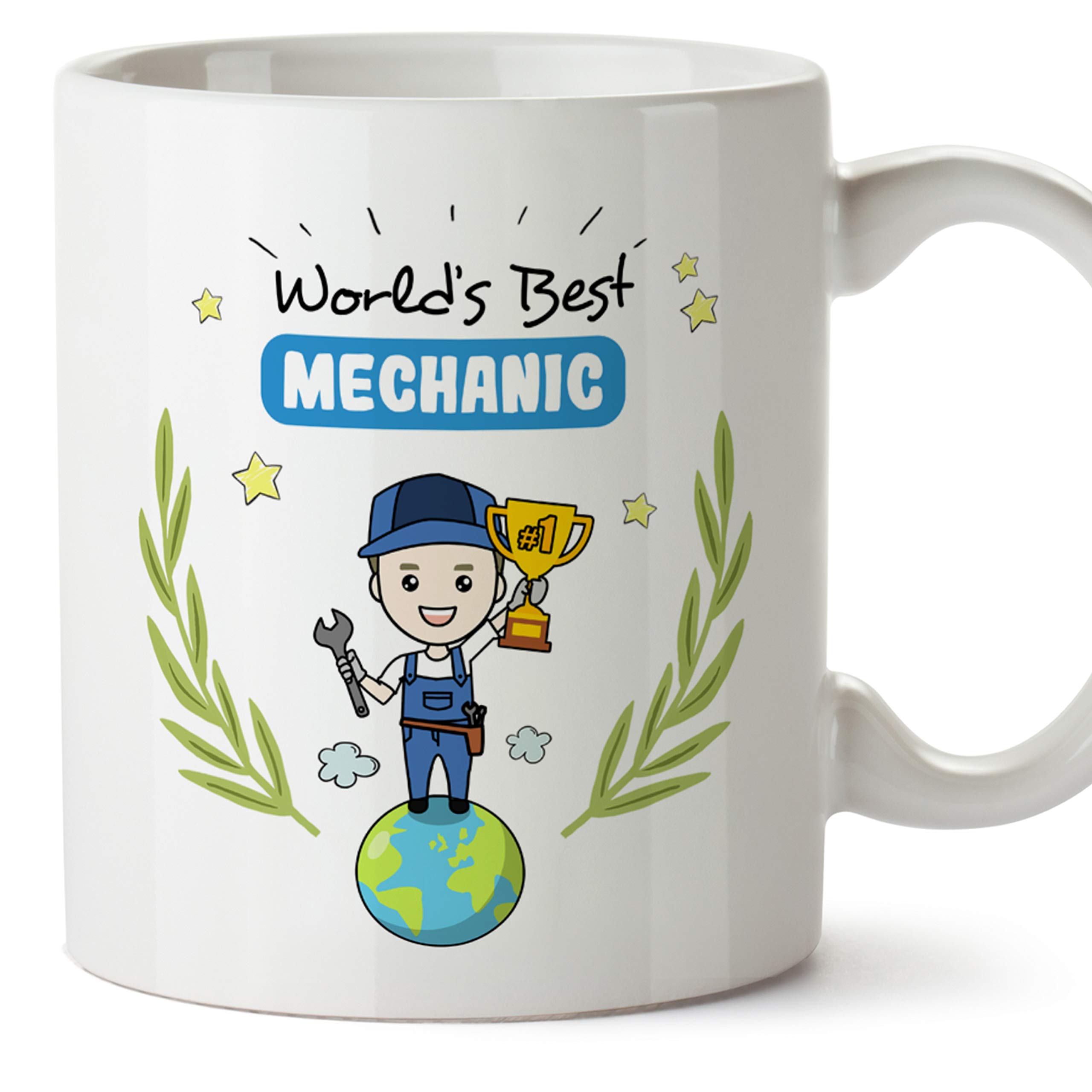 MUGFFINS Mechanic Mug - "World's Best Mechanic" - Funny Mechanics Gift/Present - Tea/Coffee Ceramic Cup 11oz — image 1