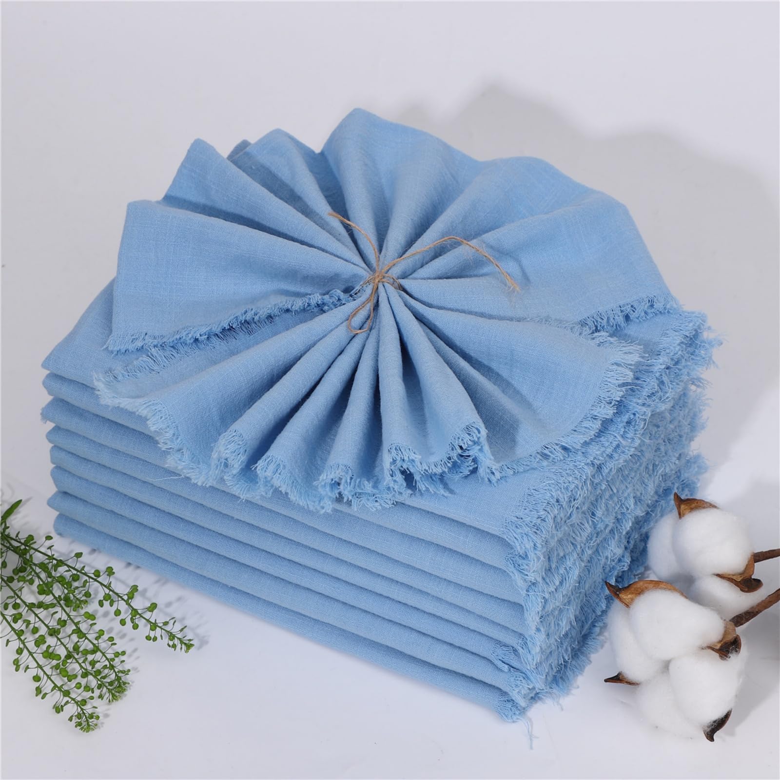 FANSU Confezione da 10/20/50 Tovaglioli Stoffa Microfibra, Tovaglioli di Stoffa da Tavola Morbido Traspirante per Decorazione da Tavolo, Matrimonio, Cena, Ristorante (50 Pezzi,Blu)