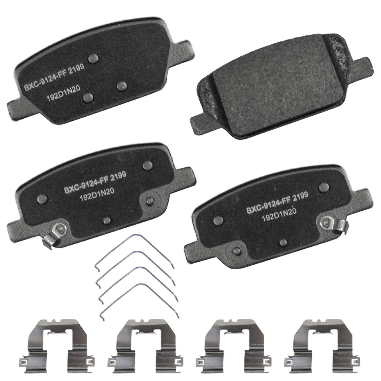 Bendix Premium SBC2199 Ceramic Rear Brake Pads for Hyundai Palisade 2024-2020, Santa Fe 2020-2019, Kia Telluride 2023-2020