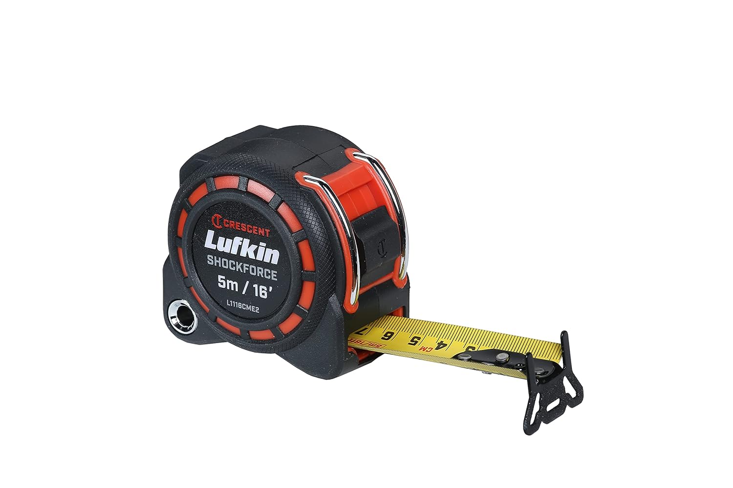 Lufkin L1116CME2 5m/16' x 3cm/1-3/16" ShockForce Dual Sided Tape Measure, 30 Meter Drop Tested, Metric/Imperial, Yellow Bladed Version