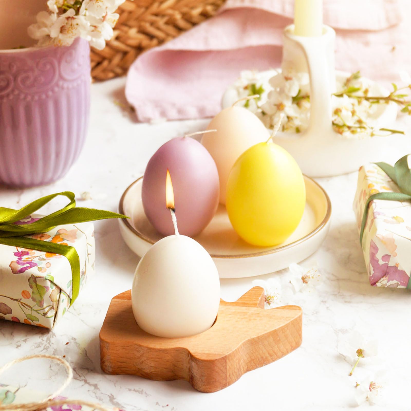 2 Stampi In Silicone Per Candele Di Pasqua – Forma A Uovo 3D, In Silicone Alimentare Flessibile E Antiaderente. Perfetti Per Creare Candele, Saponi E Decorazioni In Resina Fai-da-te. Regalo Creativo.