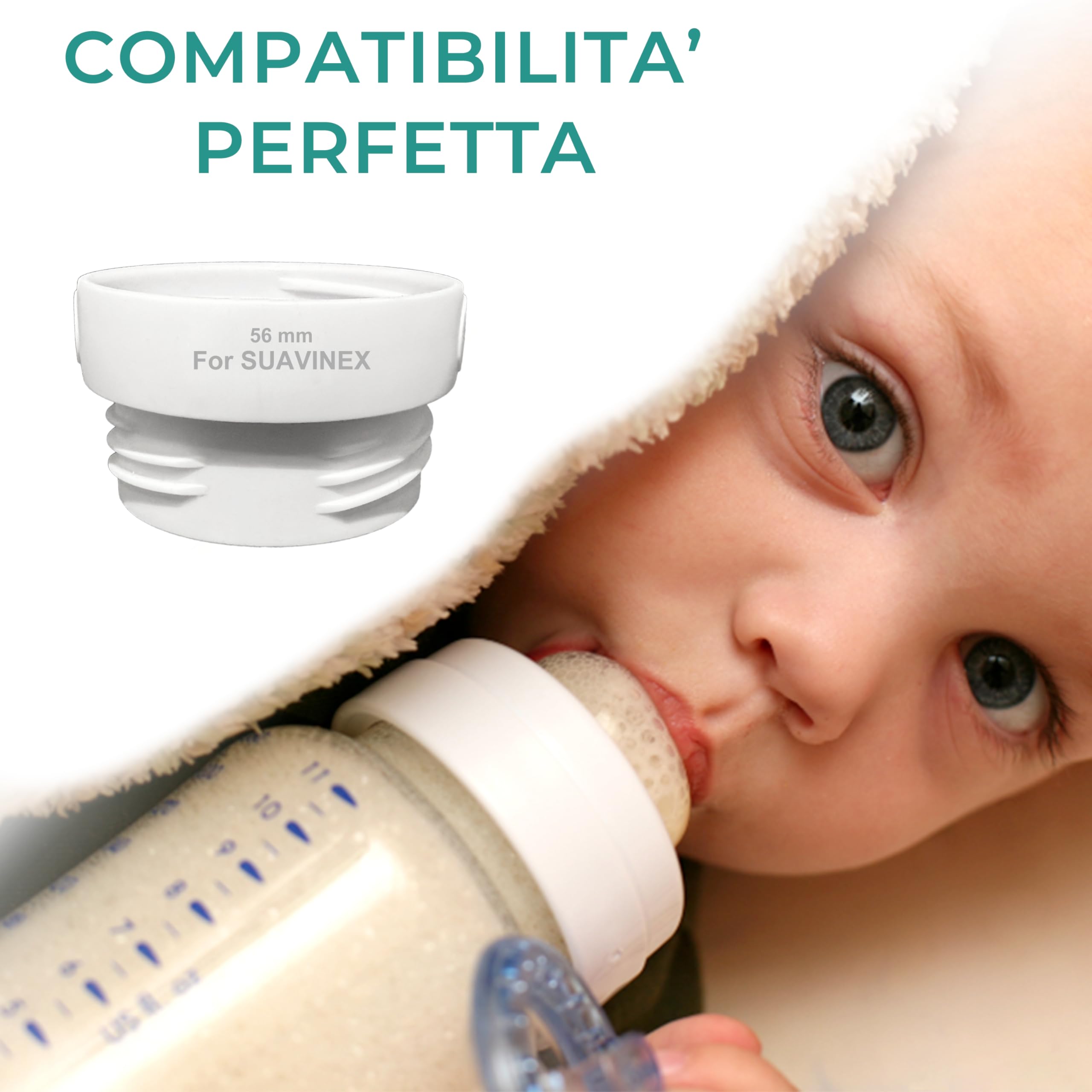 Adattatore per Biberon SUAVINEX ZERO ZERO e DR BROWN'S - Adattatore Scaldabiberon - Compatibile con Scaldabiberon Ø50 mm - Facile da Pulire - Adattatore Scaldalatte materno