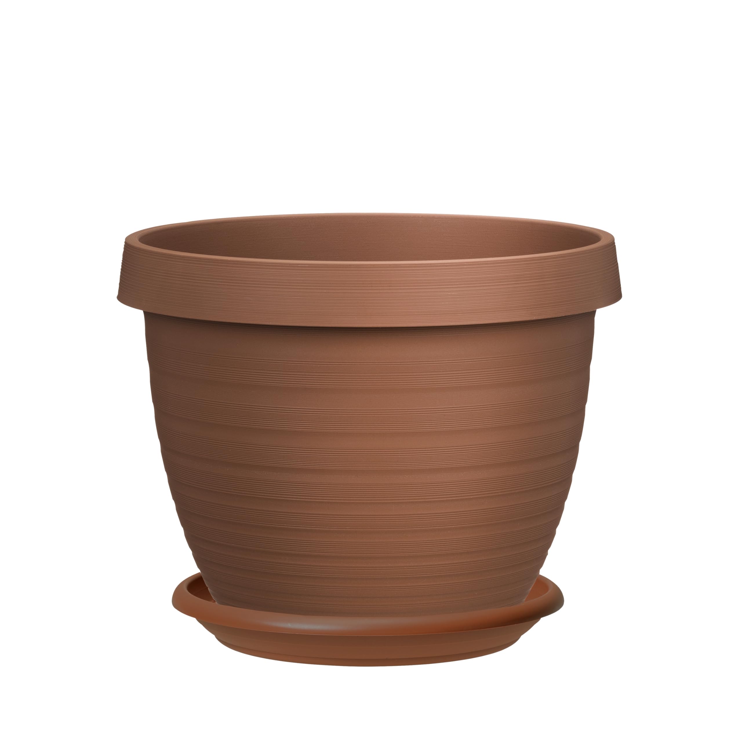 Scheurich Lot de 3 pots de fleurs Country Star avec soucoupes en plastique, terre cuite, diamètre 39 cm, hauteur 30 cm