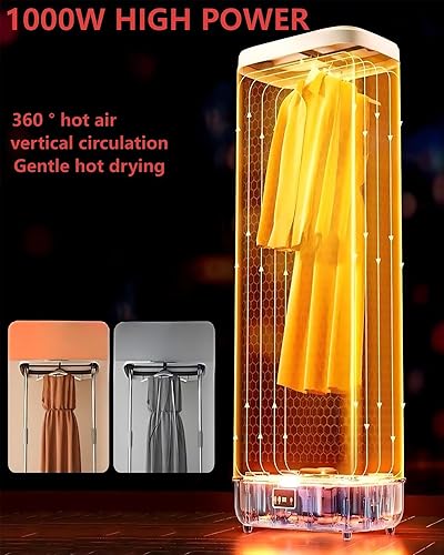 Miniatura 3 de Secadora portátil, mini máquina de cuidado de ropa con control remoto, rápidofácil de usarpequeña, adecuada para espacios pequeños, apartamentos,