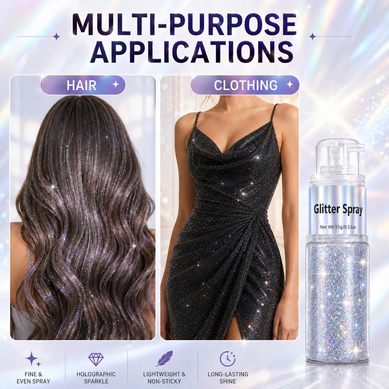glitter spray on dress Amazon.com : Faglowmify Hair and Body Spray,Dazzling Shine Rave Outfits for Women, Festival Rave Prom Loose Sparkle Powder,Holographic Glitter 0.53oz : Beauty & Personal Care unique prom dresses 2024
