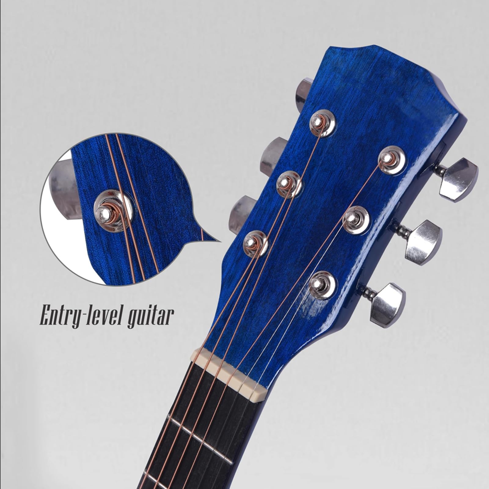 Amazon | Aryari アコギ 青 アコースティックギター 初心者入門練習
