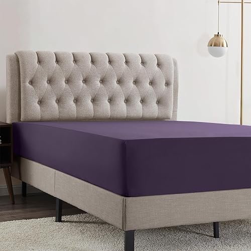 Miniatura 38 de Empyrean Bedding Sábanas de cama para King – Sábanas bajeras de 14 a 16 pulgadas – Sábana bajera de bolsillo profundo tamaño King – Sábana bajera 13